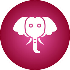 Elephant Face icon single vector illustration