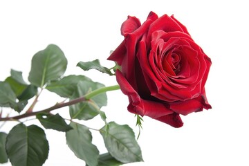 Naklejka premium Red rose on white background repeated multiple times.