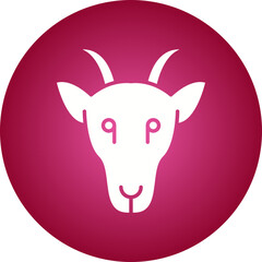 Goat Face icon single vector illustration