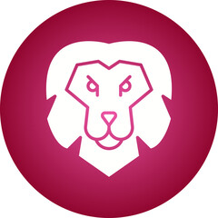 Lion Face icon single vector illustration