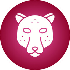 Leopard Face icon single vector illustration
