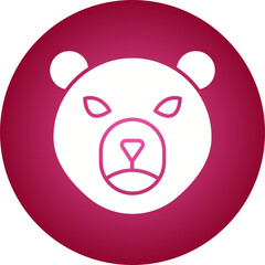 Bear Face icon single vector illustration
