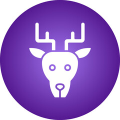 Deer Face icon single vector illustration