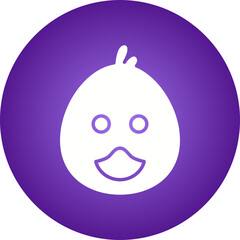 Duck Face icon single vector illustration