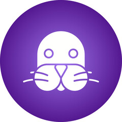 Sea Lion Face icon single vector illustration