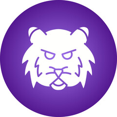 Tiger Face icon single vector illustration