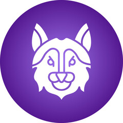 Wolf Face icon single vector illustration