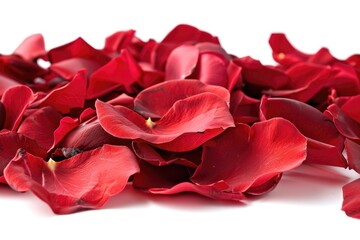 Naklejka premium Red rose petals for love greetings on special occasions.