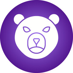Bear Face icon single vector illustration