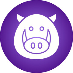 Boar Face icon single vector illustration