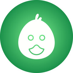 Duck Face icon single vector illustration