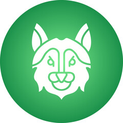 Wolf Face icon single vector illustration