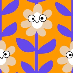Eastern eggs seamless flower pattern for wrapping paper and fabrics and linens and kids clothes print and spring kitchen textiles