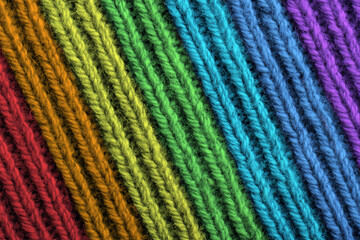 Obraz premium rainbow knitted fabric texture