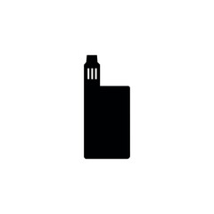 vape black icon isolated on white. smoking electronic cigarettes. place for smoking vape