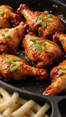 Authentic Korean Fire Chicken Buldak with Melted Cheese