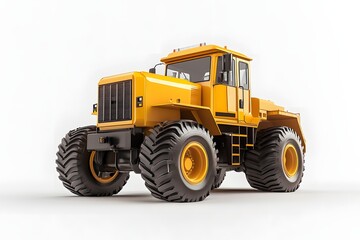 Naklejka premium Powerful Tractor Drives Across Fields Efficiently