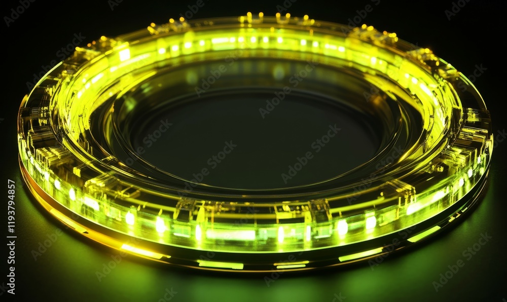 Poster a glowing neon reactor core visualization, encapsulating advanced energy technology and futuristic d