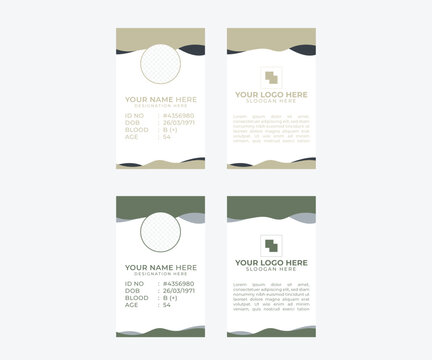 Simple Minimalistic Creative ID CARD  Template Design 