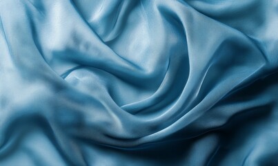 Abstract Blue Waves Flowing Fabric Texture