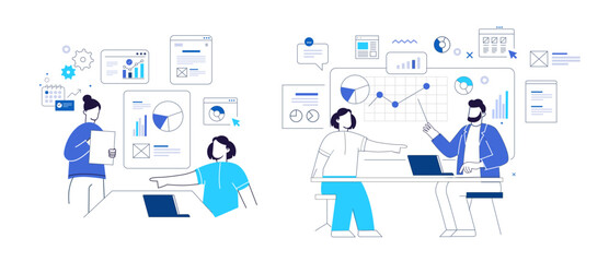 Business people in workshop meeting