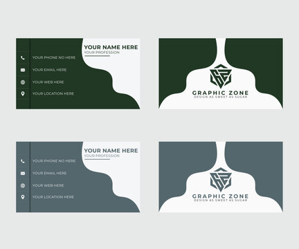 Simple Minimalistic Creative Business Card Template Design