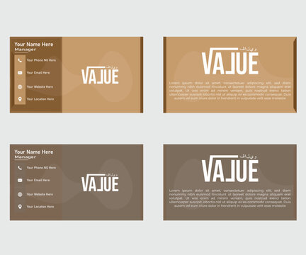 Simple Minimalistic Creative Business Card Template Design