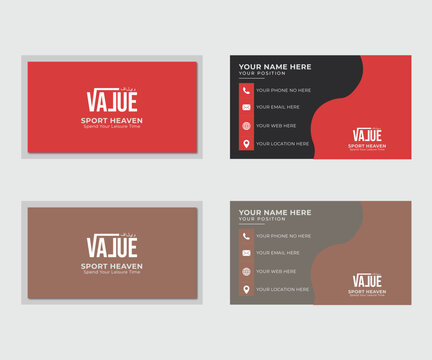 Simple Minimalistic Creative Business Card Template Design