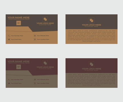Simple Minimalistic Creative Business Card Template Design