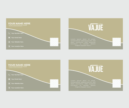 Simple Minimalistic Creative Business Card Template Design