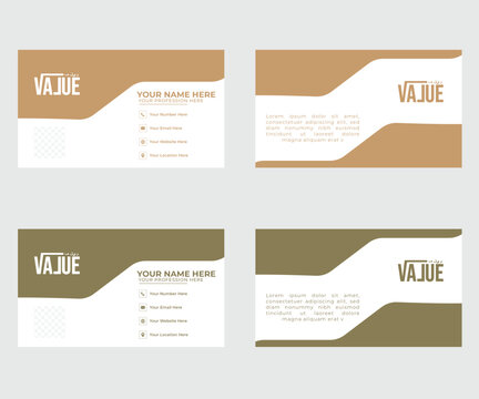 Simple Minimalistic Creative Business Card Template Design