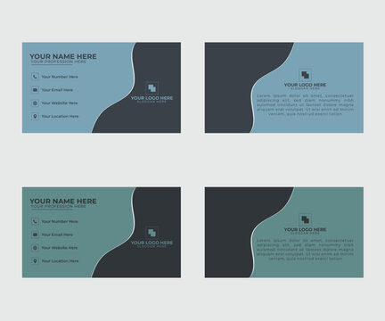 Simple Minimalistic Creative Business Card Template Design