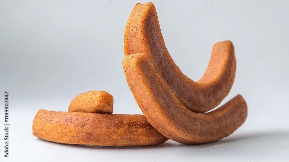 Poster unique minimalist composition of organic shaped brown objects on soft white background for creative 