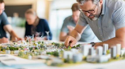 Residents engage in community energy workshop, exploring sustainable solutions and innovative urban planning at local venue
