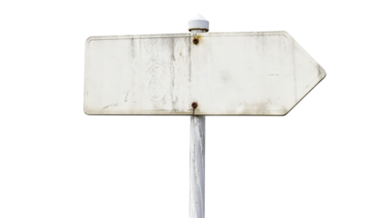 Blank street sign, isolated on white background