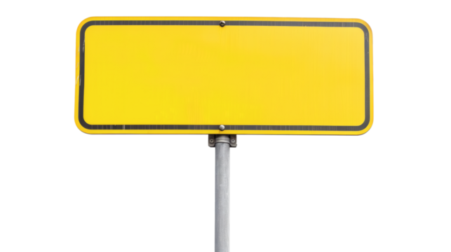 Blank street sign, isolated on white background