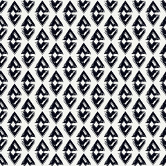 Paint brush rhombuses ornament. Seamless lozenges pattern. Hand drawn diamonds backdrop. Tiles wallpaper. Ethnic motif. Geometric background. Digital paper. Geometrical textile print. Vector image.
