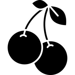 Cherries icon single vector illustration