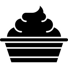 Whip Cream icon single vector illustration