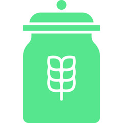Flour Pot icon single vector illustration