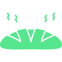 Hot Bread icon single vector illustration