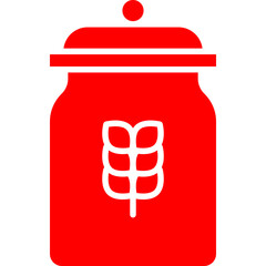 Flour Pot icon single vector illustration