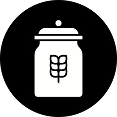 Flour Pot icon single vector illustration