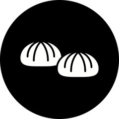 Small Baked Buns icon single vector illustration