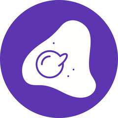 Fried Egg icon single vector illustration
