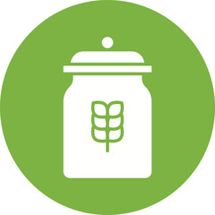 Flour Pot icon single vector illustration