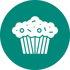 Muffin icon single vector illustration