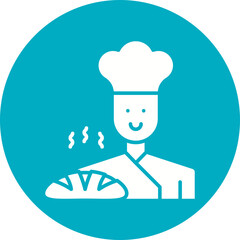 Baker icon single vector illustration