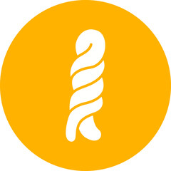 Braided Bread icon single vector illustration