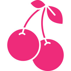 Cherries icon single vector illustration